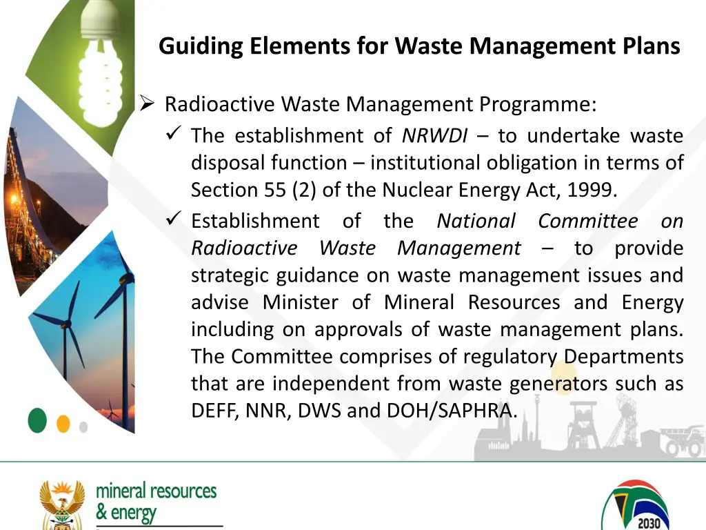 guiding elements for waste management plans