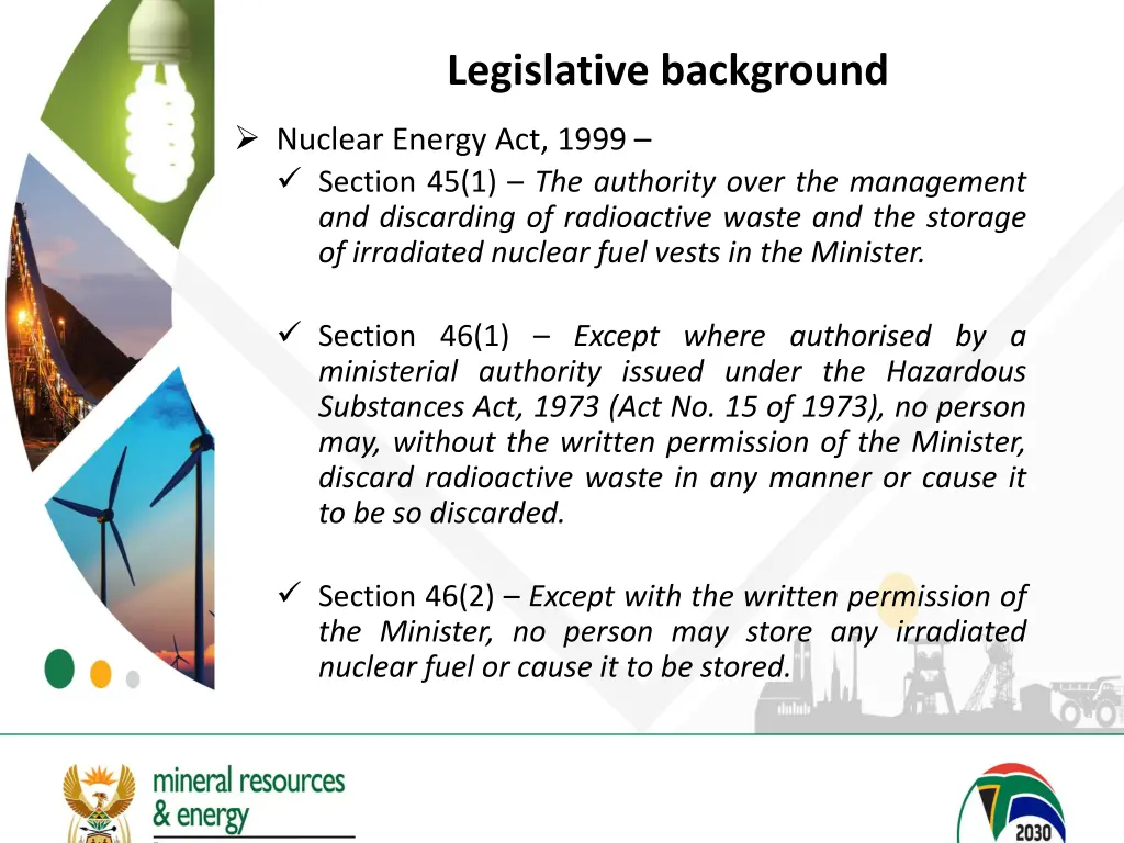 legislative background