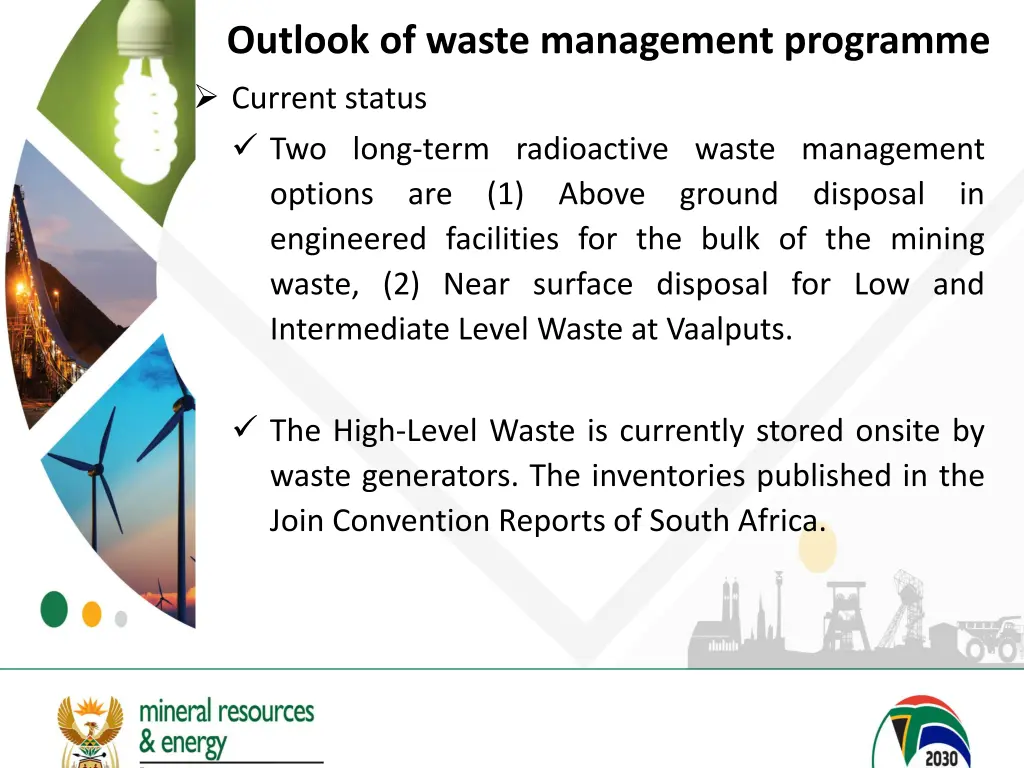 outlook of waste management programme current