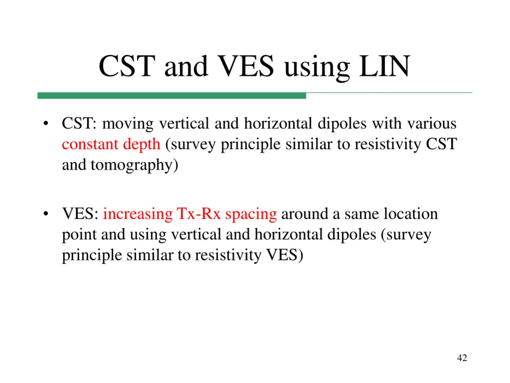 cst and ves using lin