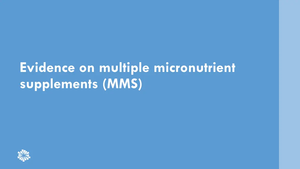 evidence on multiple micronutrient supplements mms