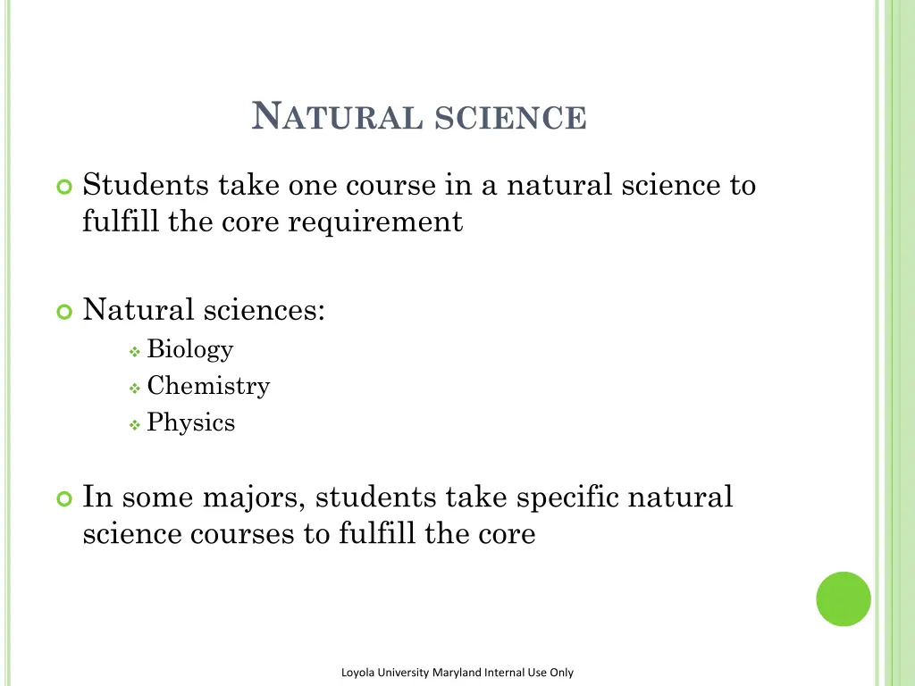 n atural science