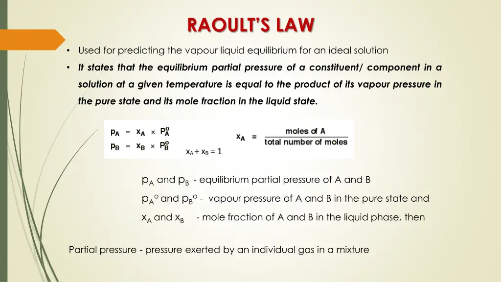 raoult s law