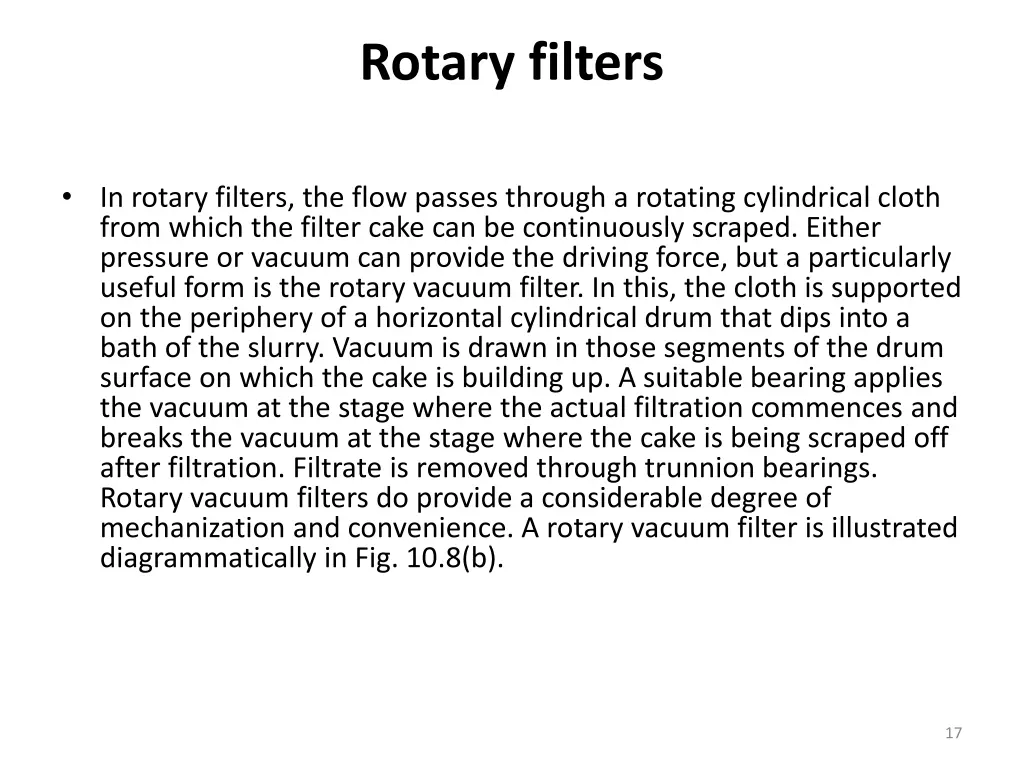 rotary filters