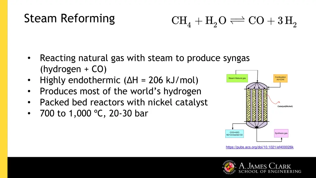 steam reforming