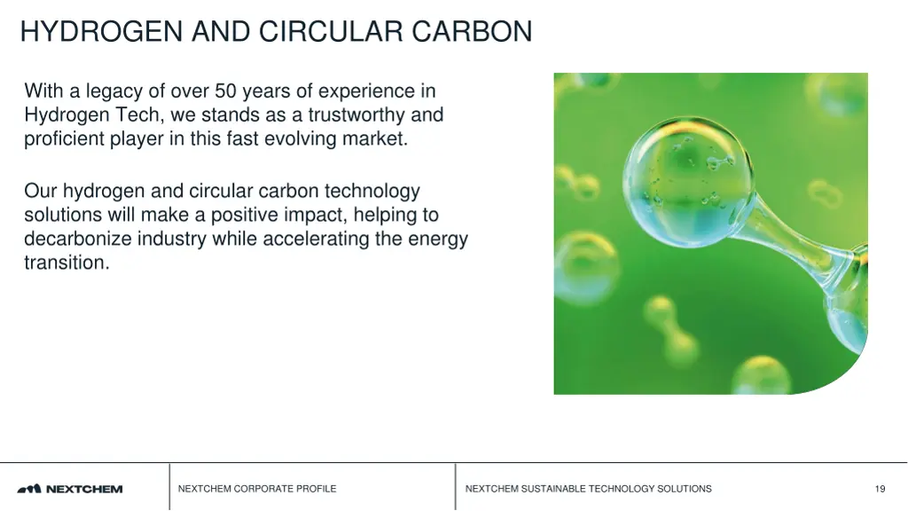 hydrogen and circular carbon