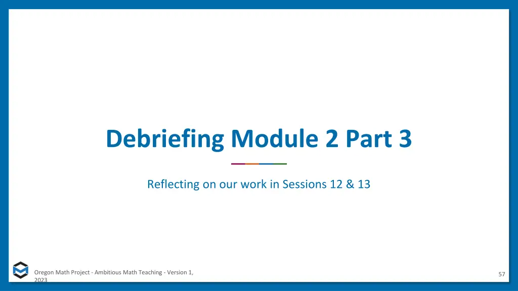 debriefing module 2 part 3