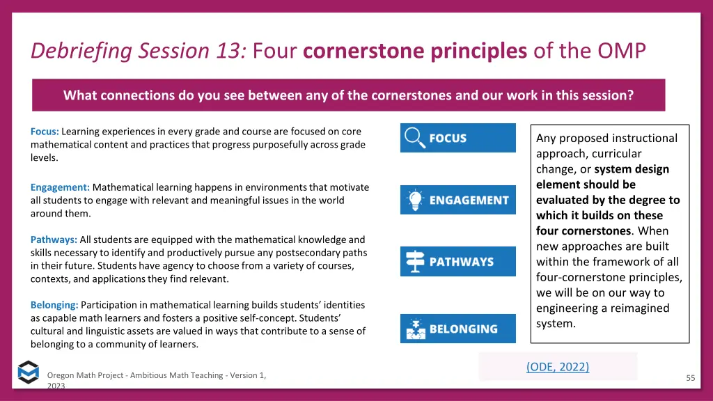 debriefing session 13 four cornerstone principles