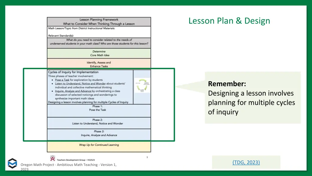 lesson plan design