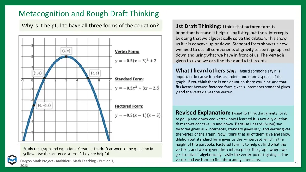 metacognition and rough draft thinking 1