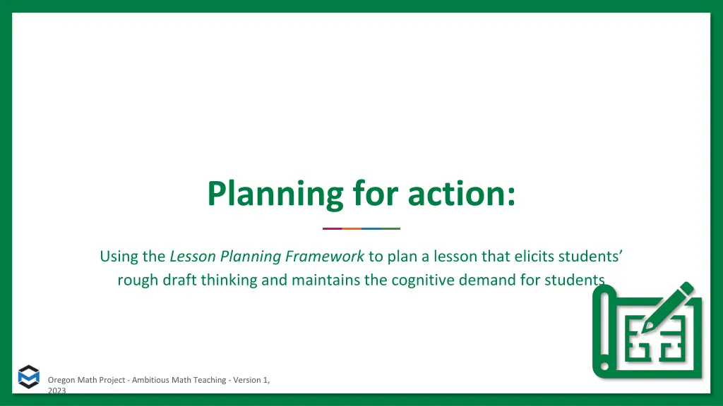 planning for action
