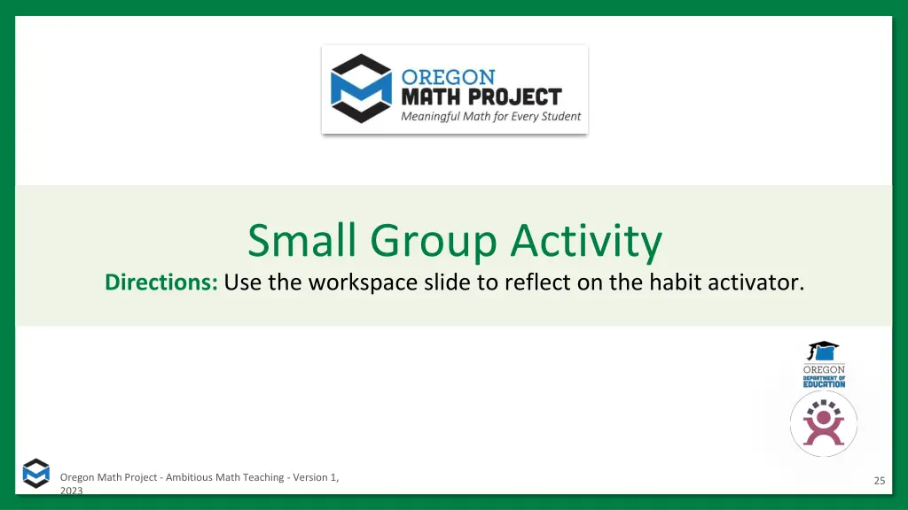 small group activity directions use the workspace 1