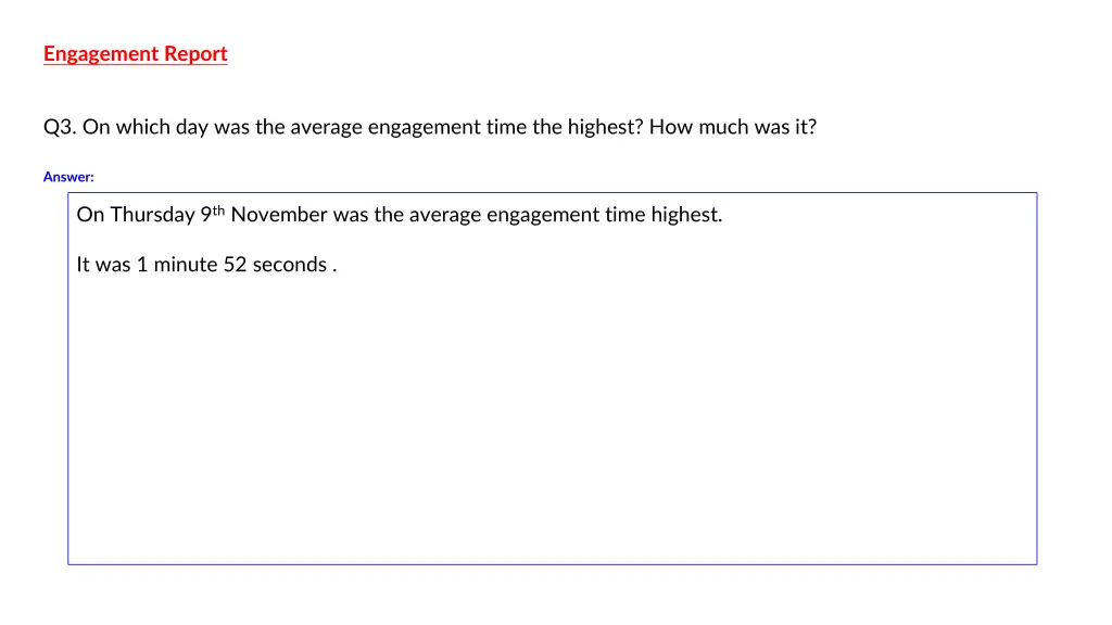 engagement report