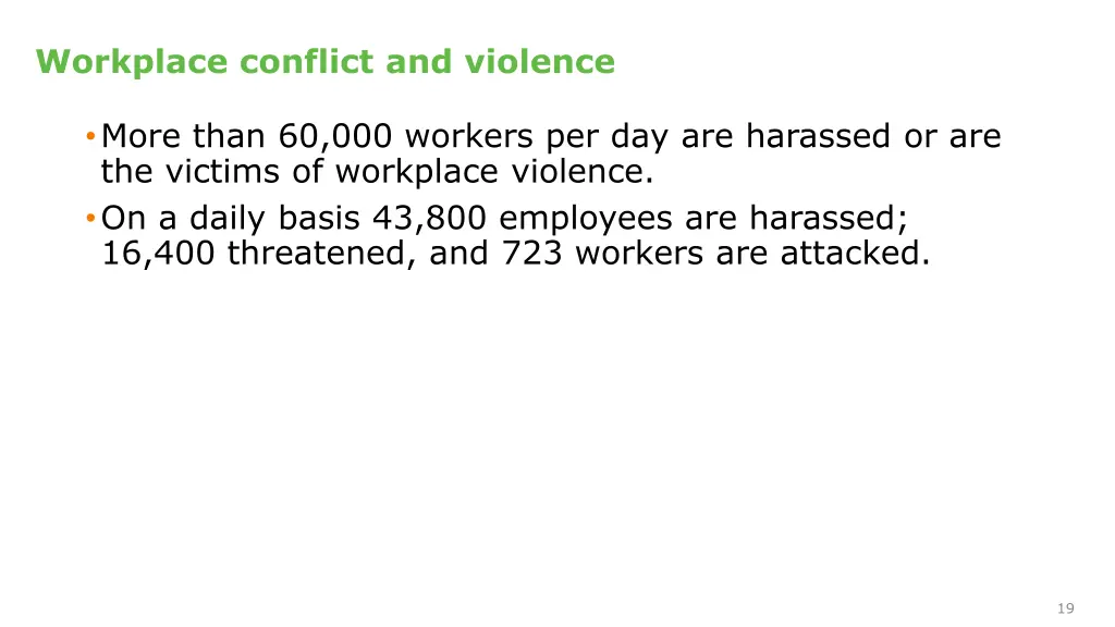 workplace conflict and violence