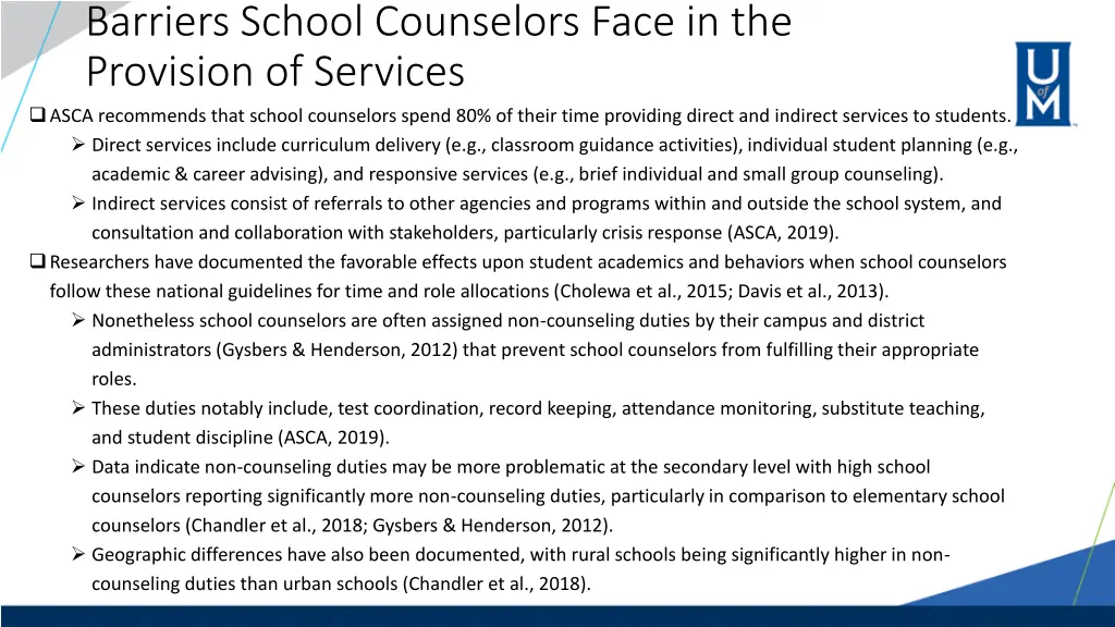 barriers school counselors face in the provision 1