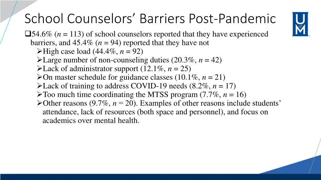 school counselors barriers post pandemic