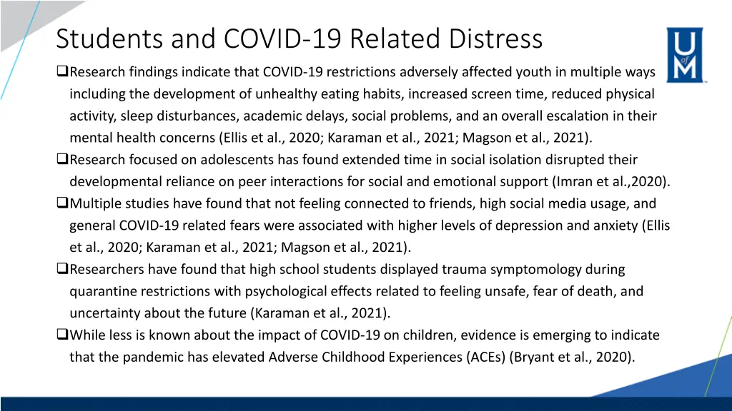 students and covid 19 related distress research