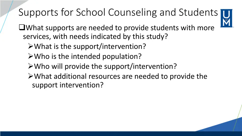 supports for school counseling and students