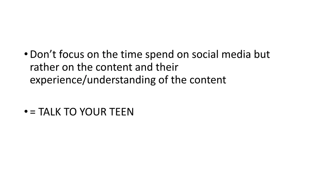 don t focus on the time spend on social media