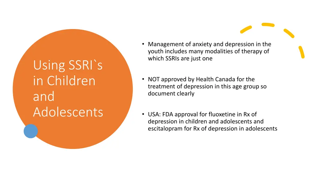 management of anxiety and depression in the youth