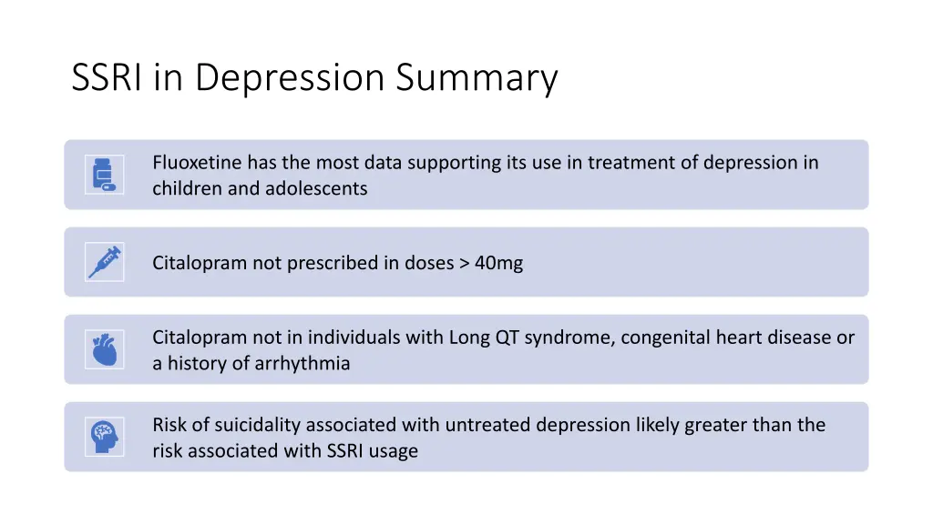 ssri in depression summary