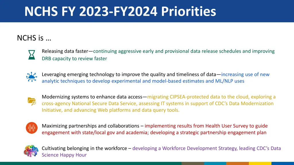 nchs fy 2023 fy2024 priorities