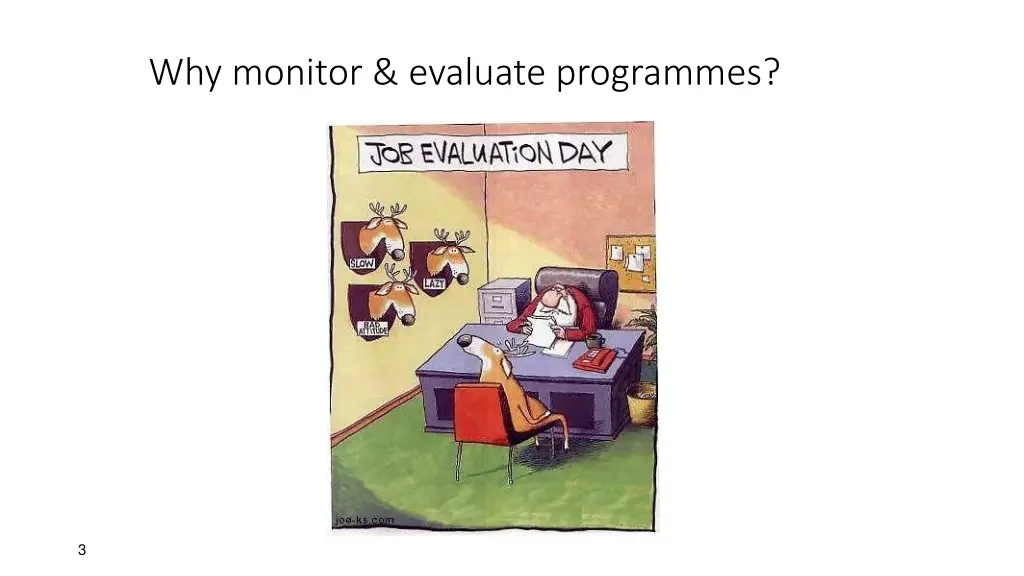 why monitor evaluate programmes