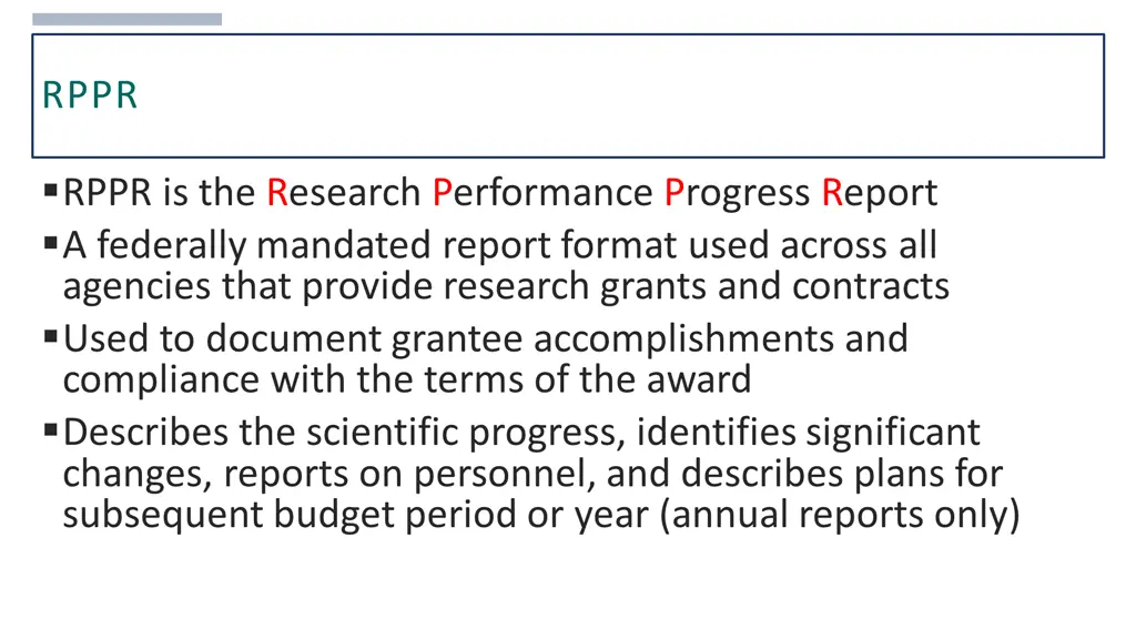 outcomes requirements