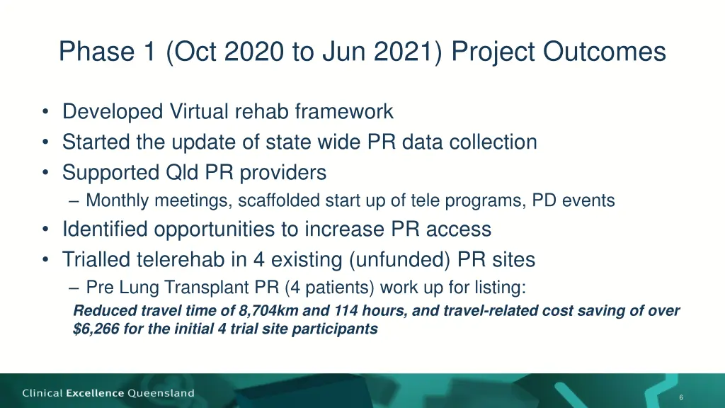 phase 1 oct 2020 to jun 2021 project outcomes