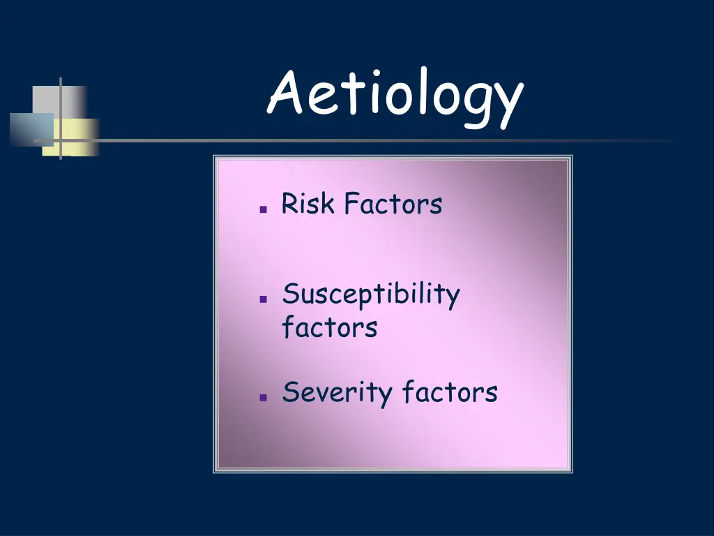 aetiology