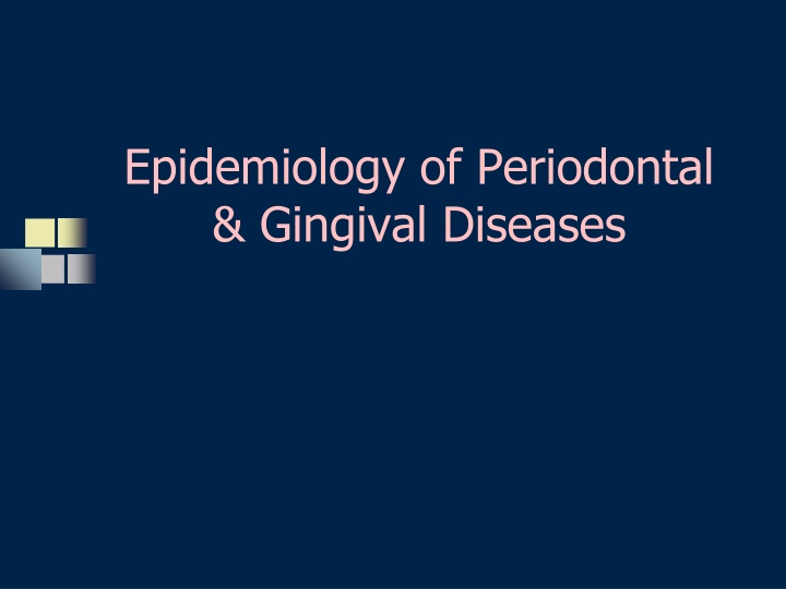 epidemiology of periodontal gingival diseases