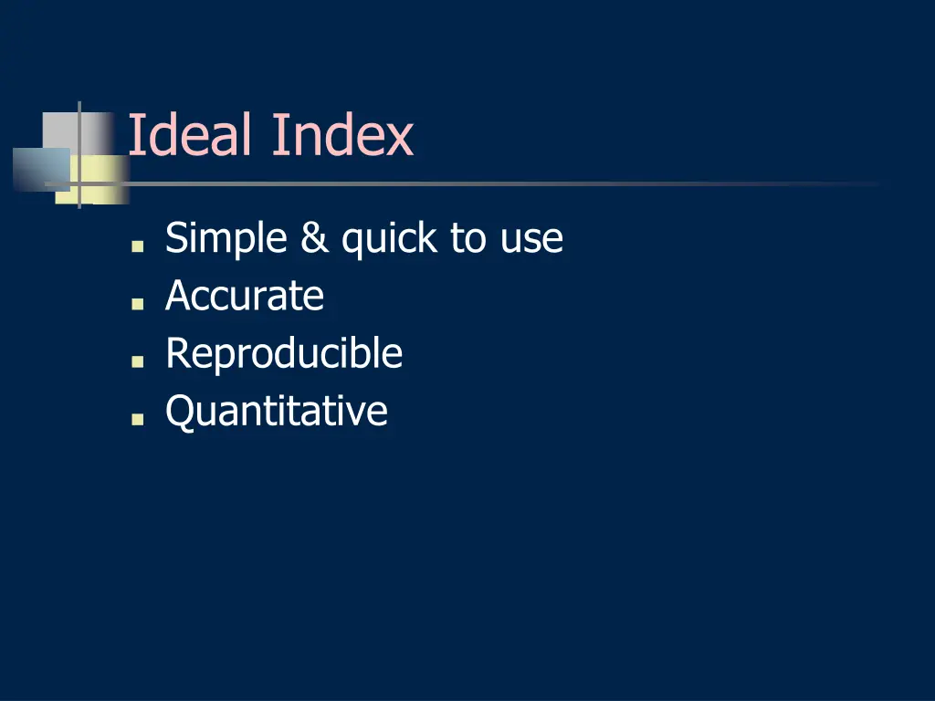 ideal index