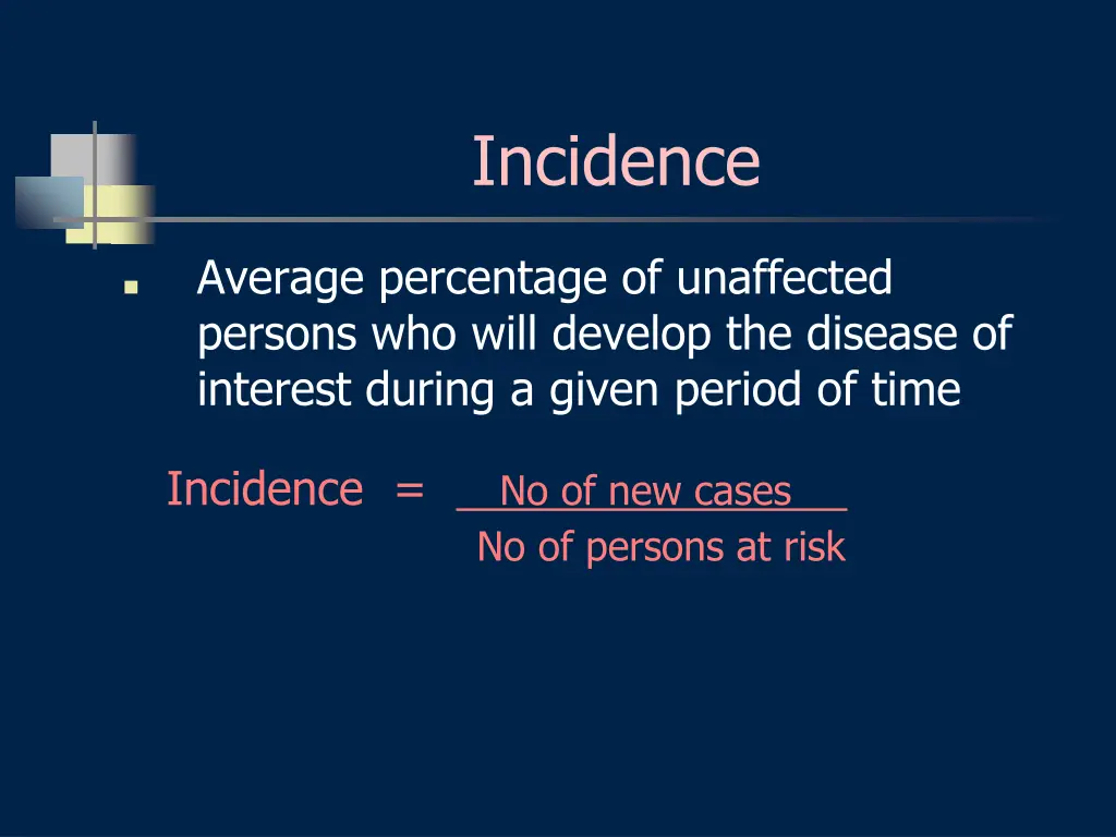 incidence