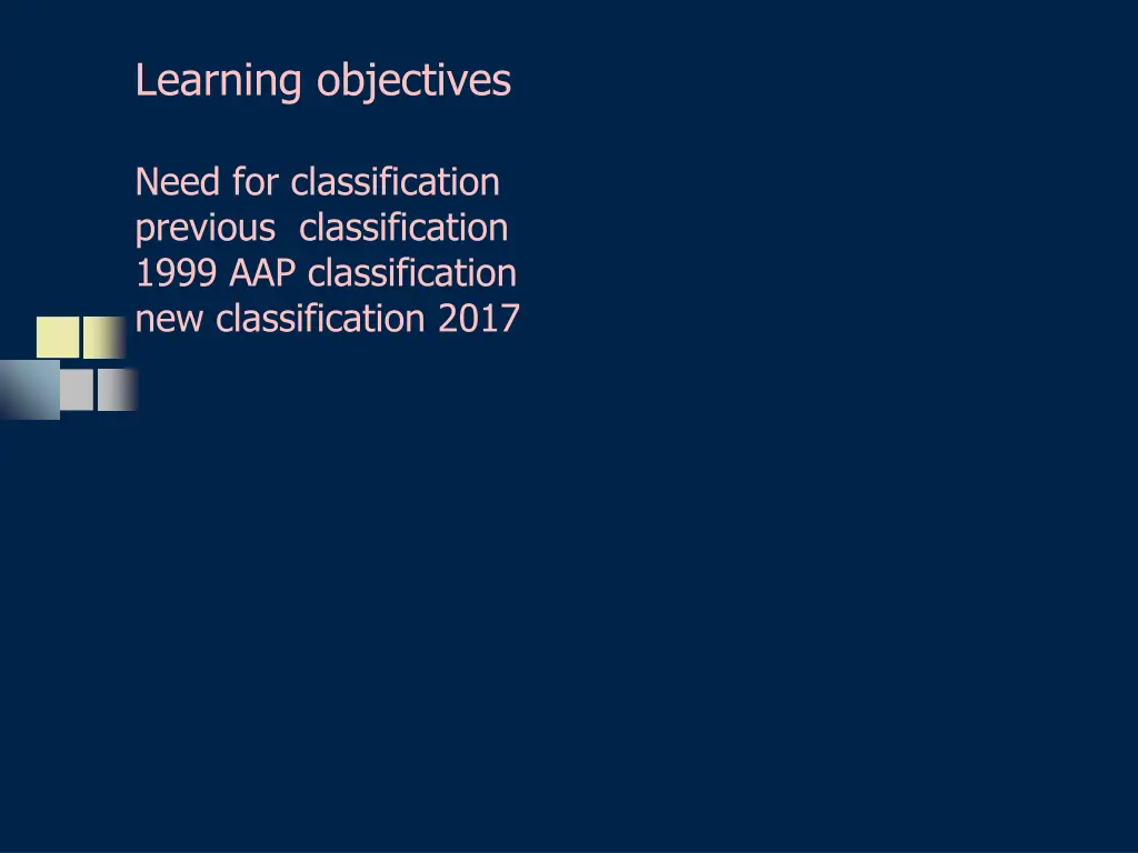 learning objectives