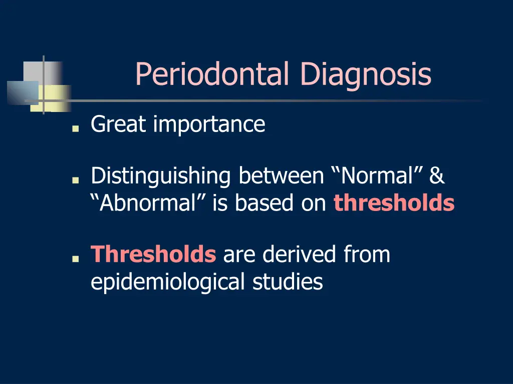 periodontal diagnosis