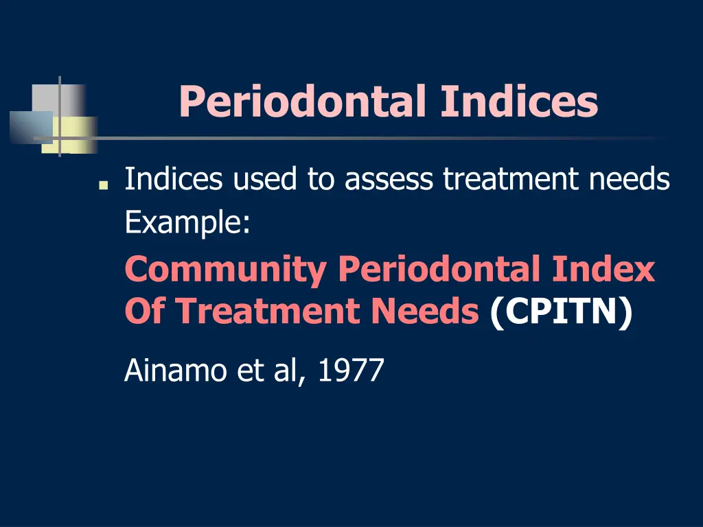 periodontal indices 5