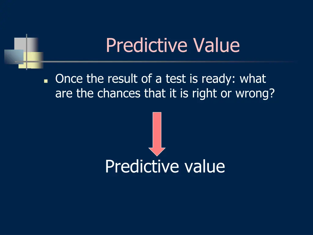 predictive value