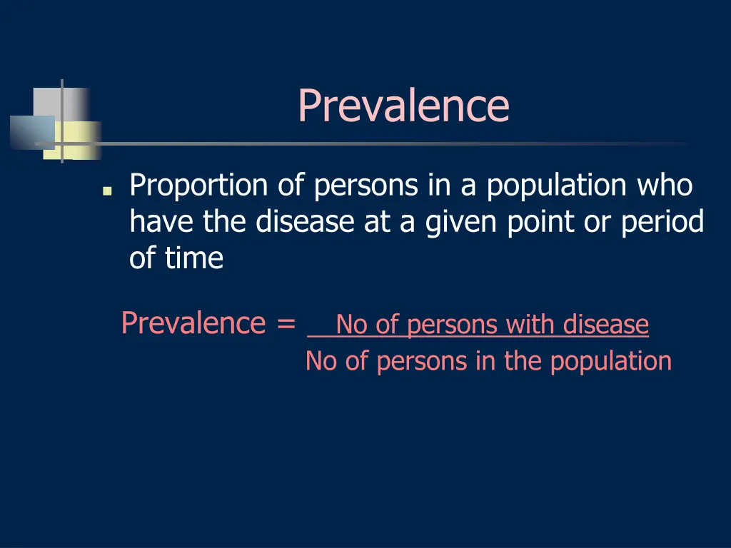 prevalence