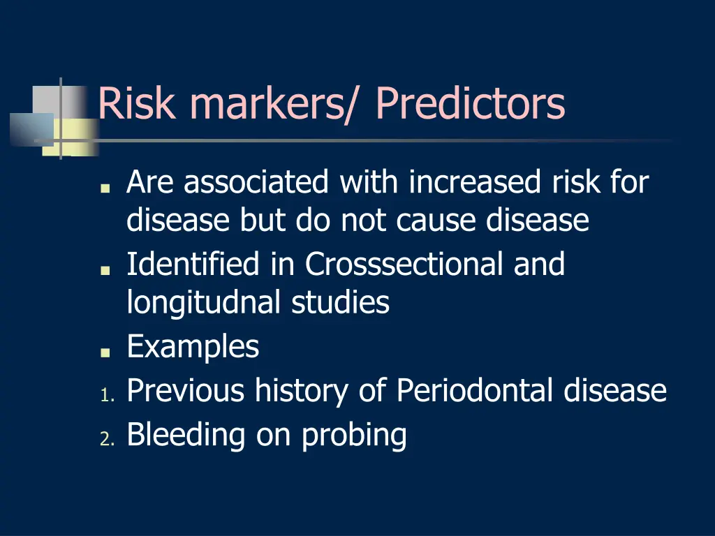 risk markers predictors