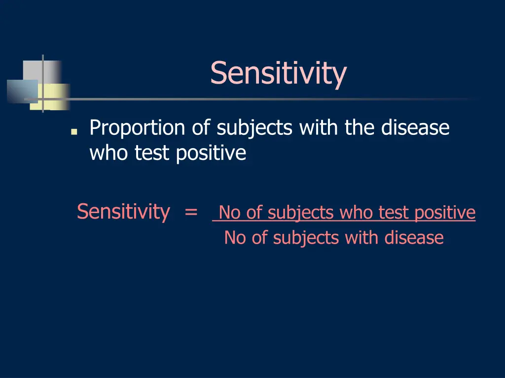 sensitivity