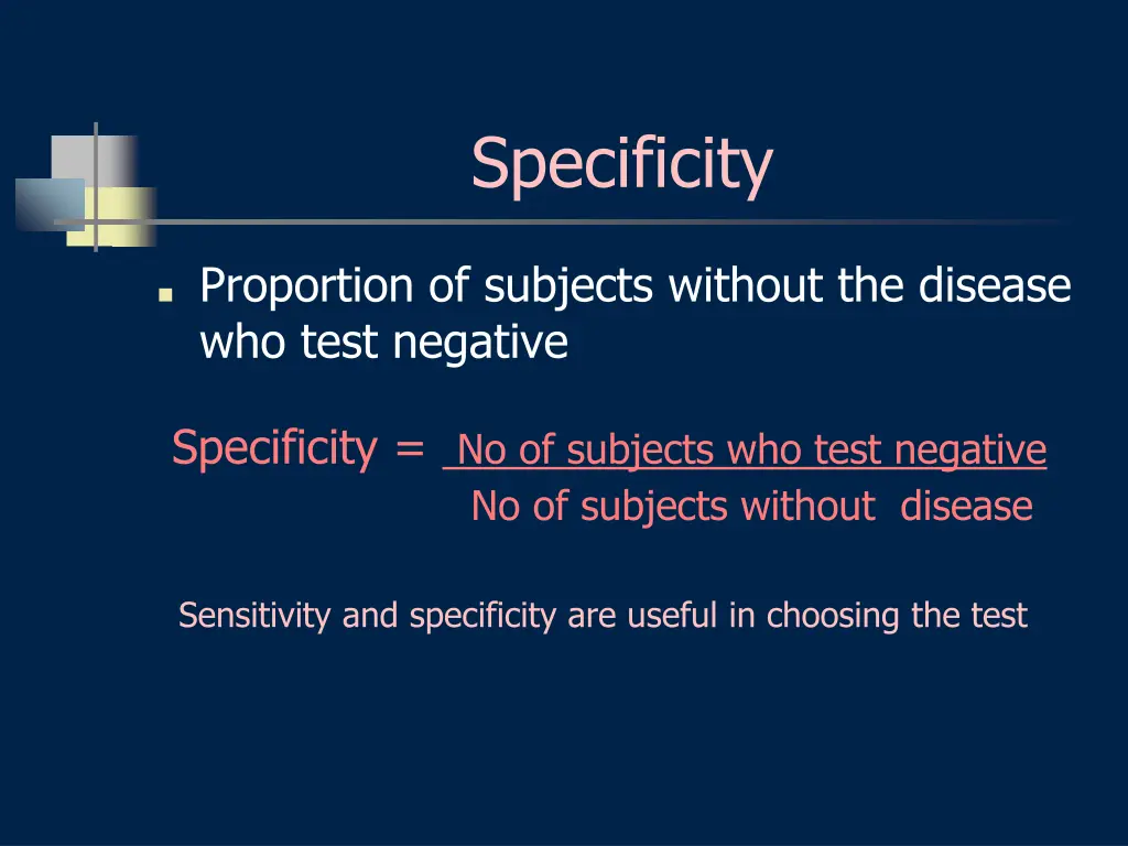 specificity