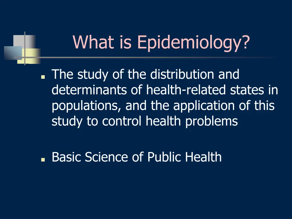 what is epidemiology