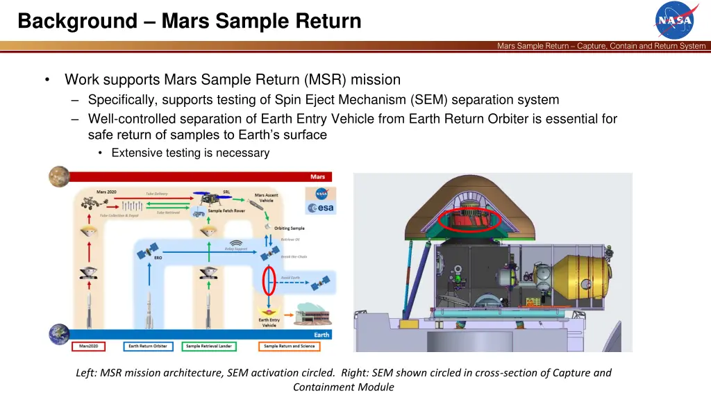 background mars sample return