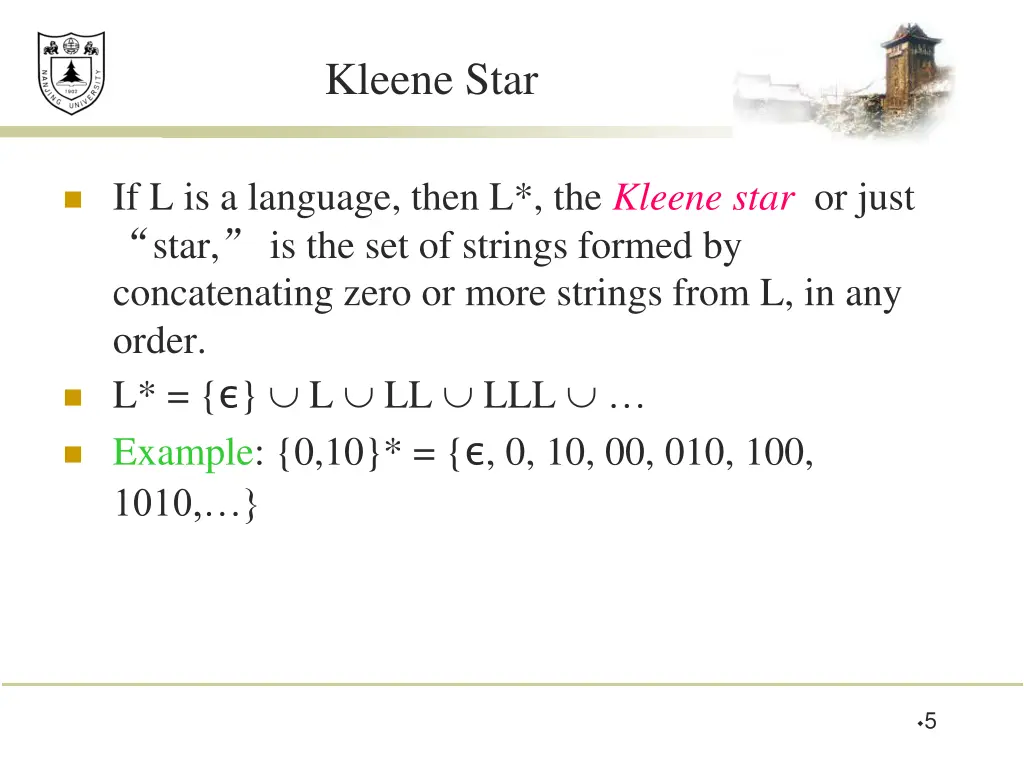 kleene star