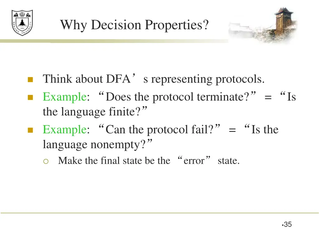 why decision properties