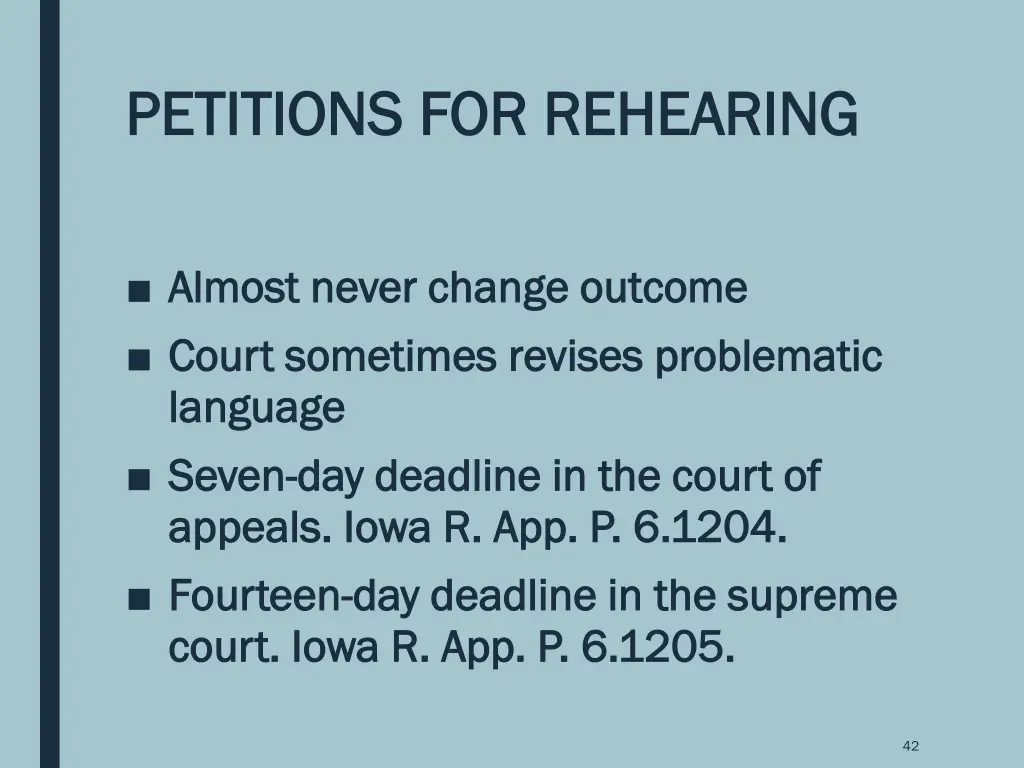 petitions for rehearing petitions for rehearing