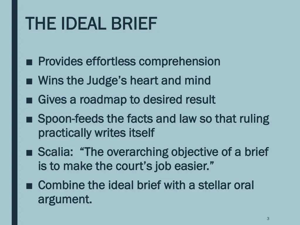 the ideal brief the ideal brief