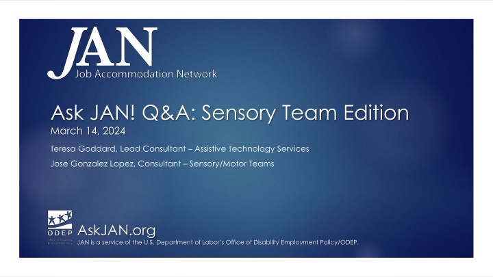 ask jan q a sensory team edition march 14 2024