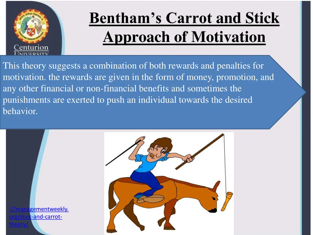 bentham s carrot and stick approach of motivation