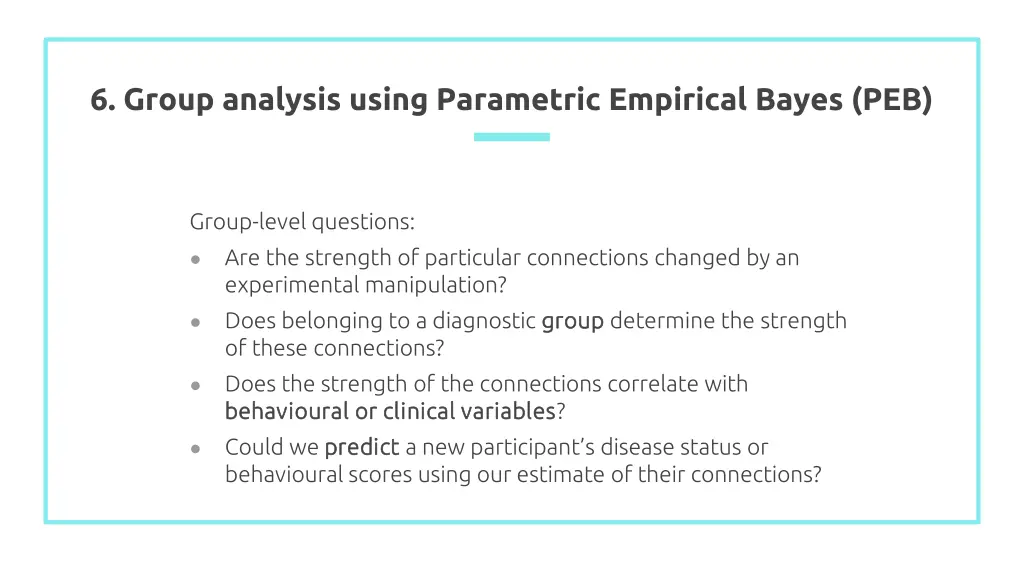 6 group analysis using parametric empirical bayes